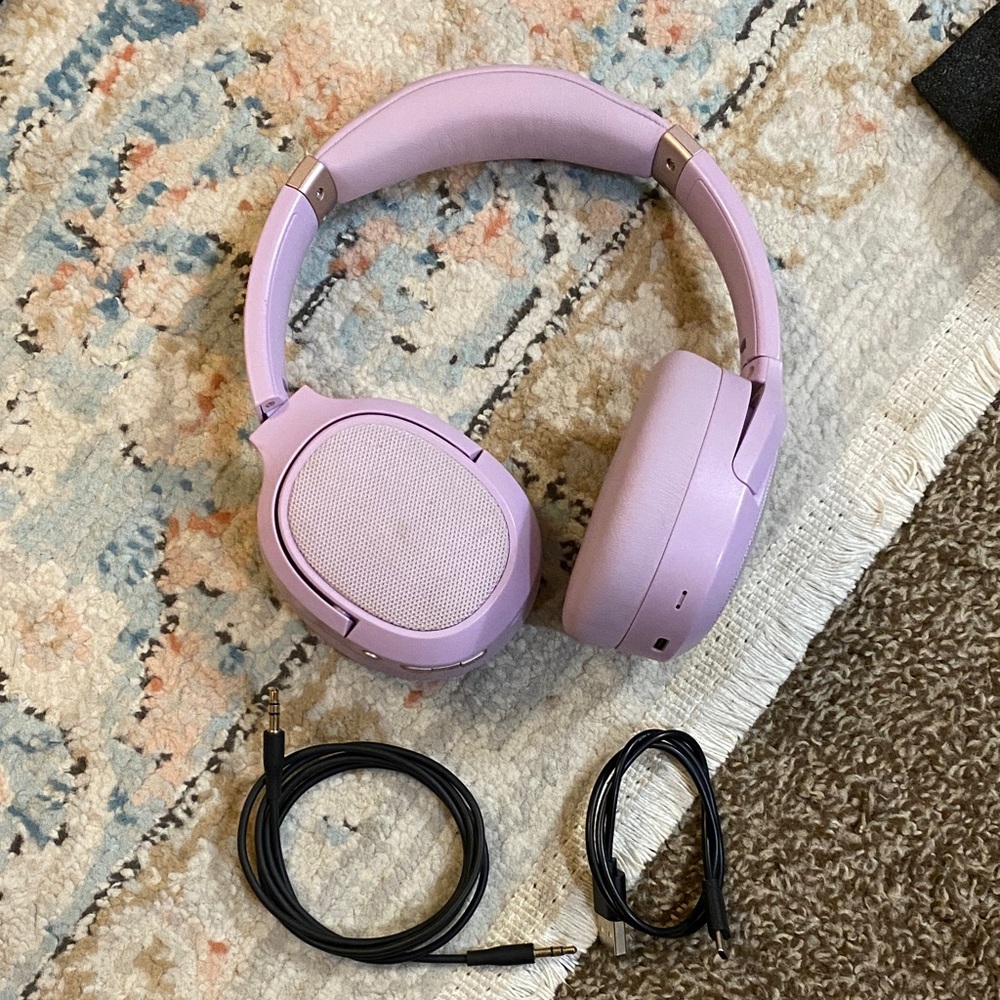 active noise canceling bluetooth wireless over-ear headphones, Heyday, lavender